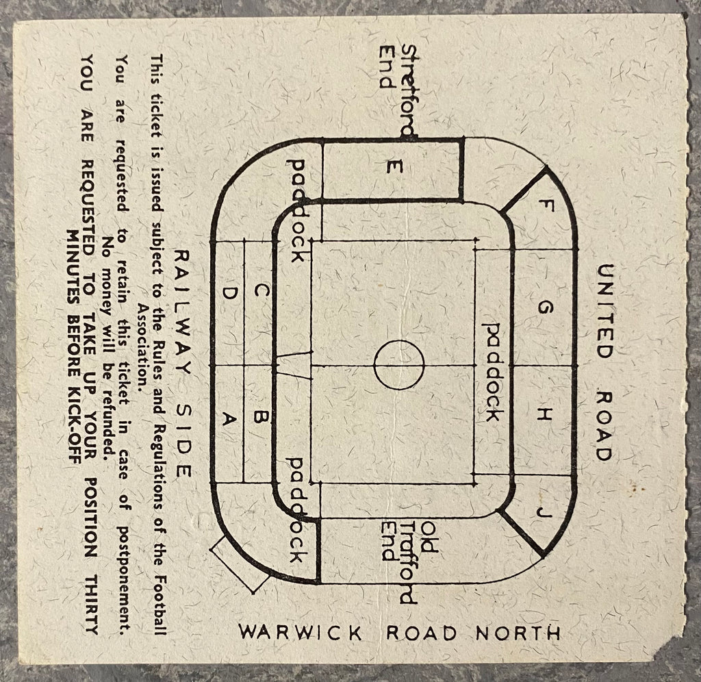 1966 ORIGINAL WORLD CUP 1ST ROUND TICKET HUNGARY V BULGARIA @ OLD TRAFFORD