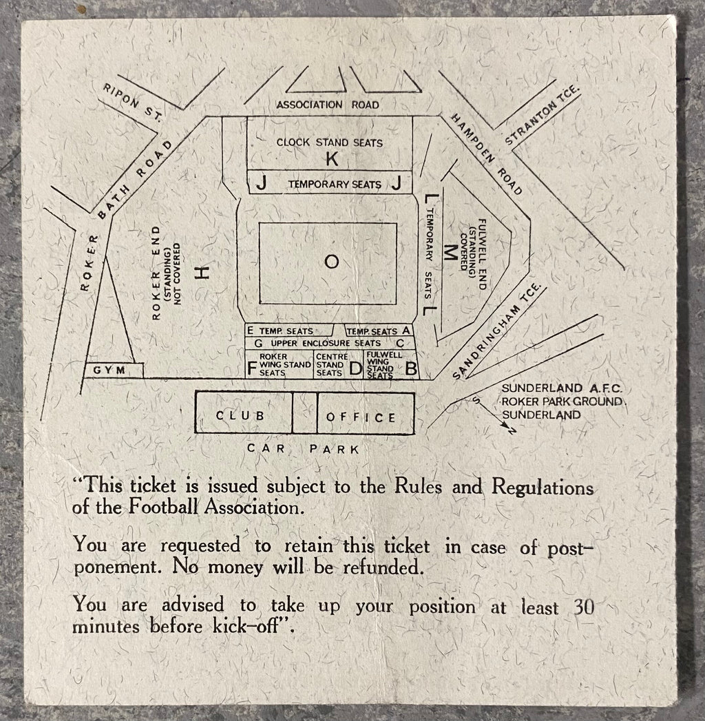 1966 ORIGINAL WORLD CUP QUARTER FINAL TICKET HUNGARY V SOVIET UNION @ ROKER PARK