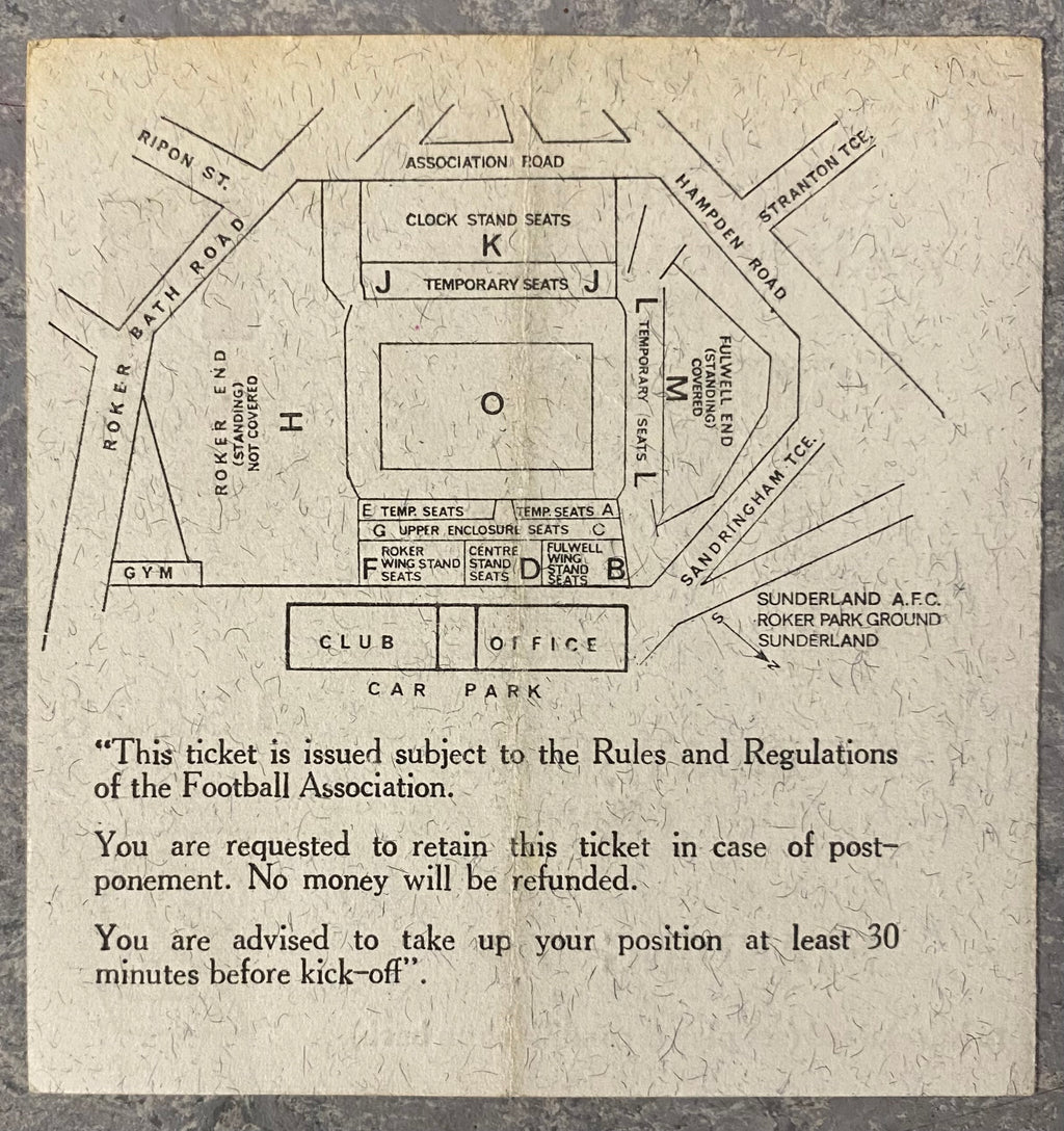 1966 ORIGINAL WORLD CUP 1ST ROUND TICKET ITALY V SOVIET UNION @ ROKER PARK