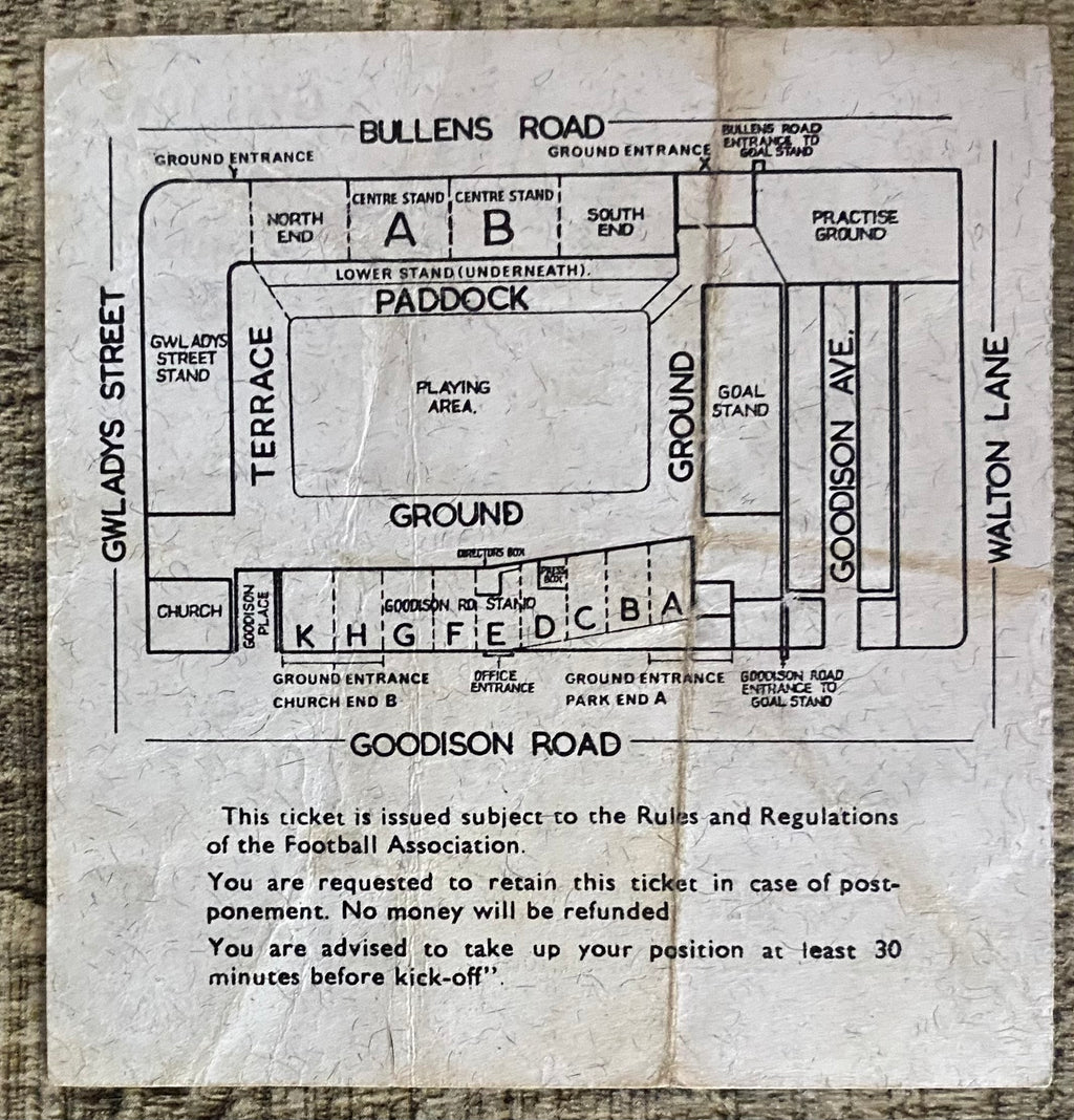 1966 ORIGINAL WORLD CUP 1ST ROUND TICKET BRAZIL V PORTUGAL @ GOODISON PARK