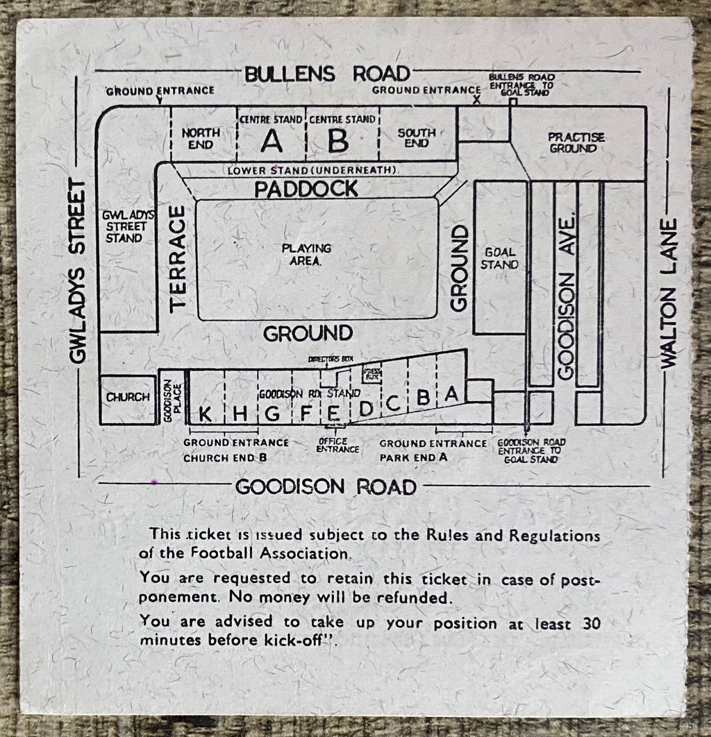 1966 ORIGINAL WORLD CUP 1ST ROUND TICKET BRAZIL V HUNGARY @ GOODISON PARK