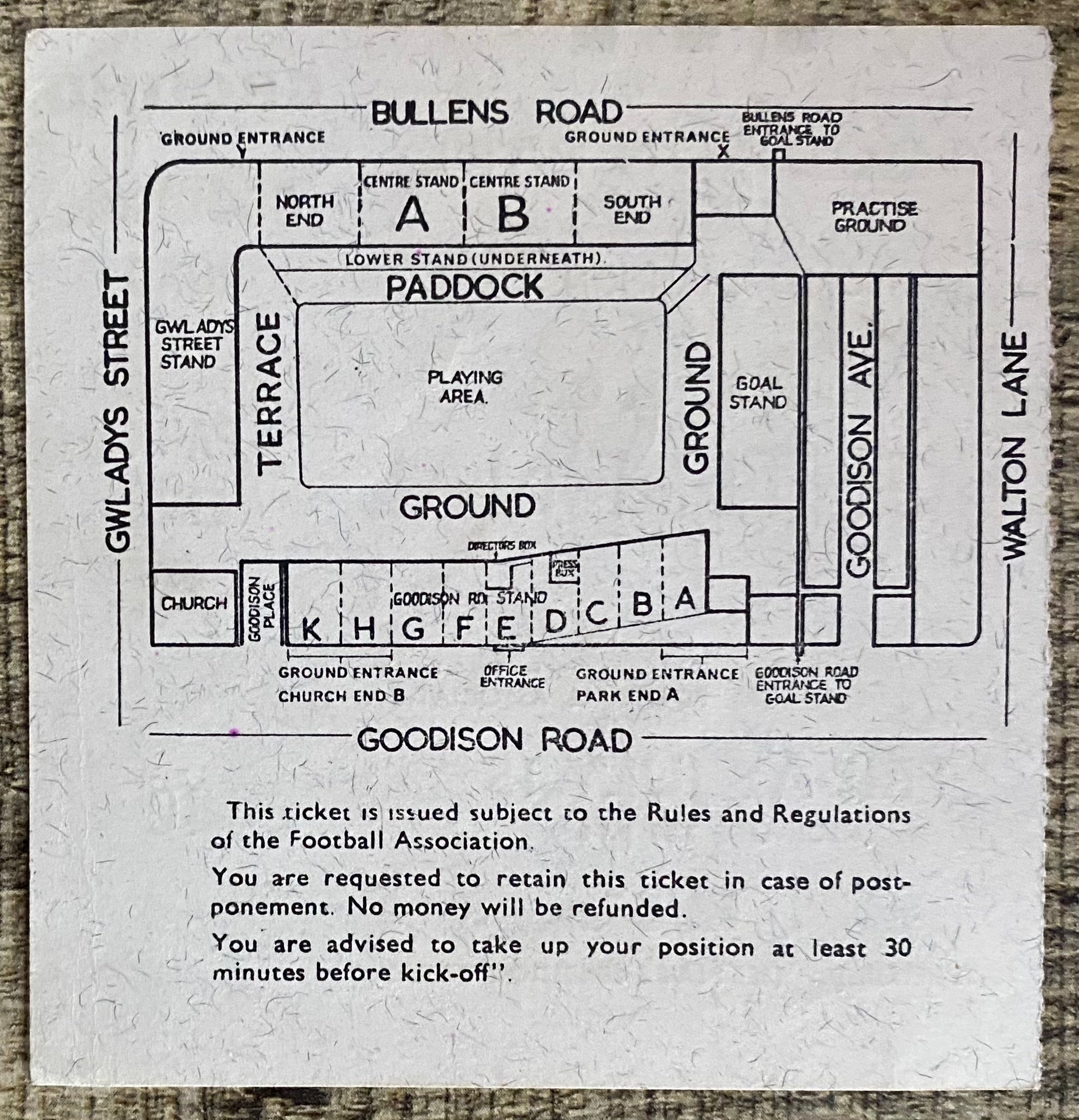 1966 ORIGINAL WORLD CUP 1ST ROUND TICKET BRAZIL V HUNGARY @ GOODISON PARK