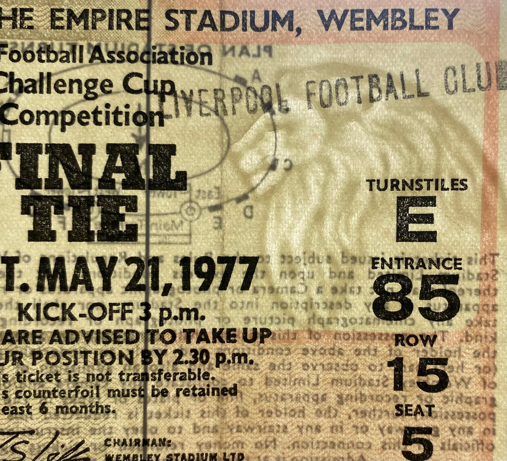 1977 ORIGINAL FA CUP FINAL TICKET LIVERPOOL V MANCHESTER UNITED