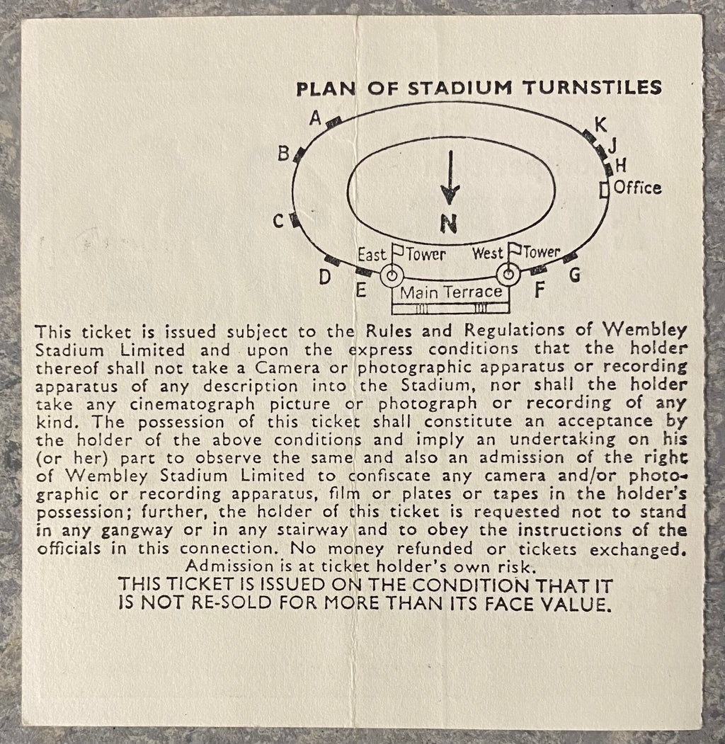 1977 ORIGINAL FA CUP FINAL TICKET LIVERPOOL V MANCHESTER UNITED
