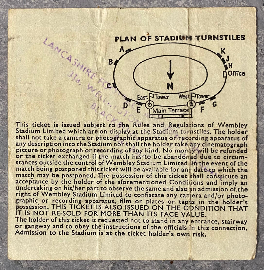 1981 ORIGINAL FA CUP FINAL TICKET TOTTENHAM HOTSPUR V MANCHESTER CITY