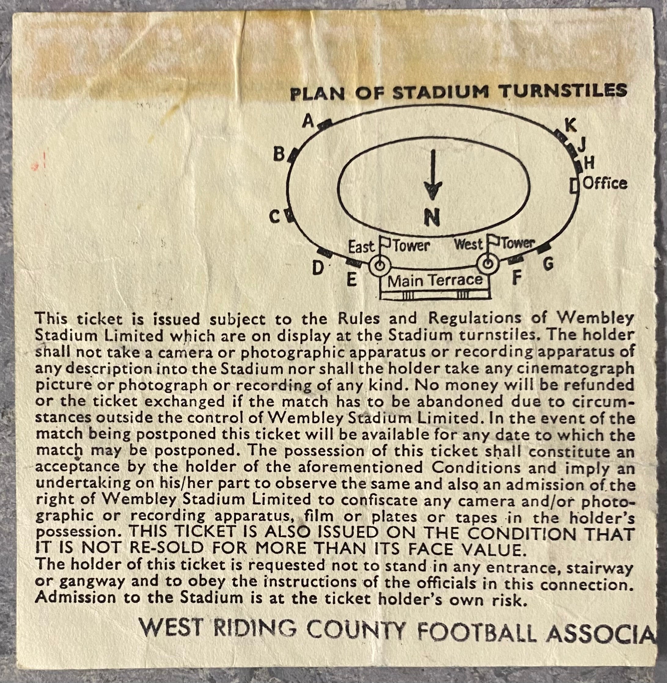 1981 ORIGINAL FA CUP FINAL TICKET TOTTENHAM HOTSPUR V MANCHESTER CITY
