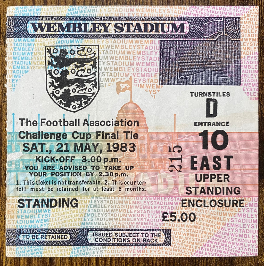 1983 ORIGINAL FA CUP FINAL TICKET BRIGHTON AND HOVE ALBION V MANCHESTER UNITED