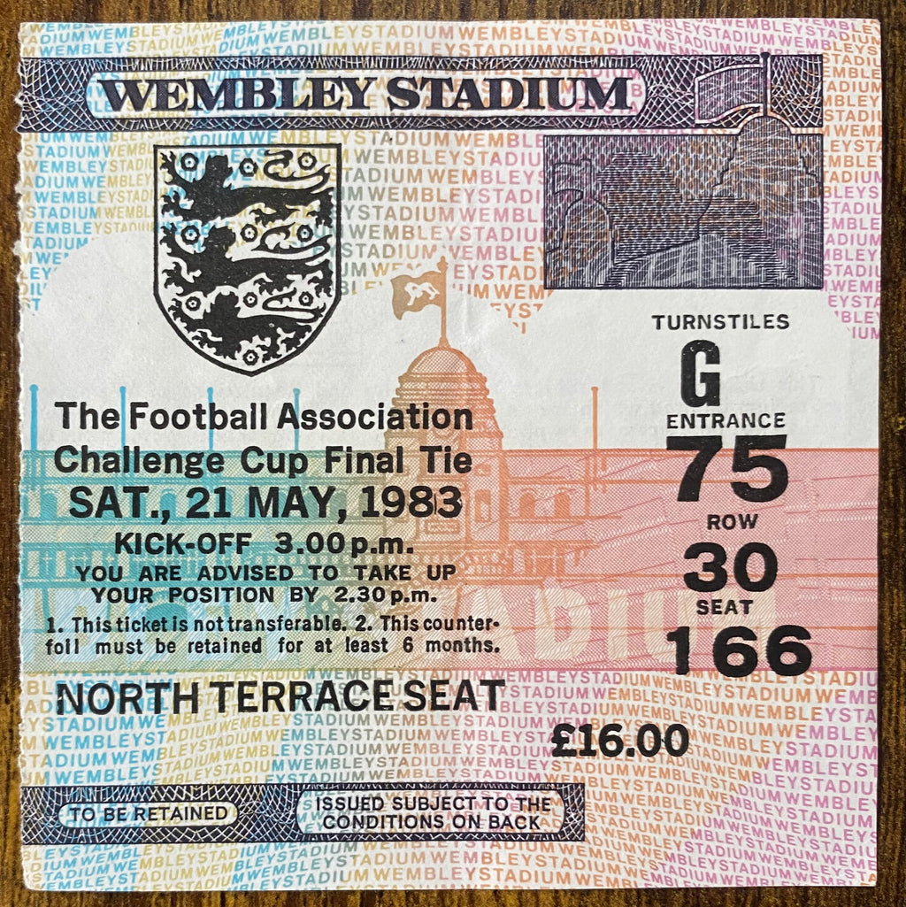1983 ORIGINAL FA CUP FINAL TICKET BRIGHTON AND HOVE ALBION V MANCHESTER UNITED