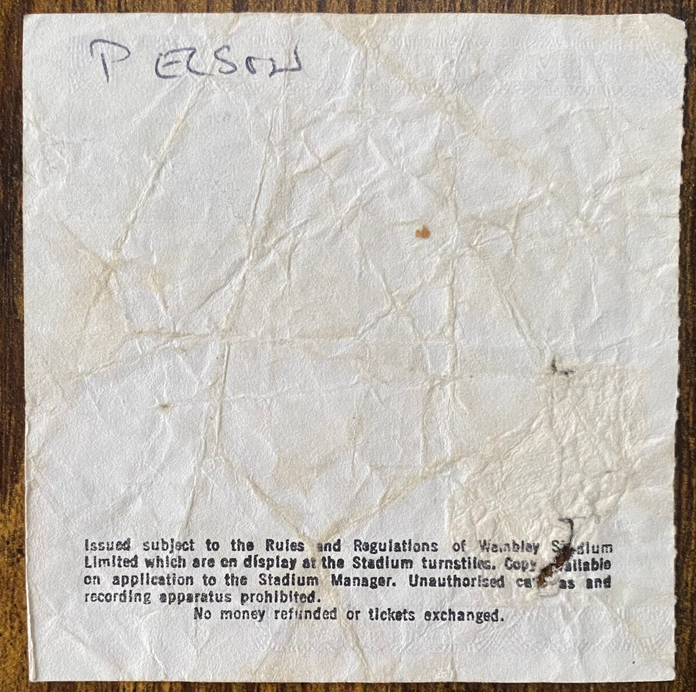 1985 ORIGINAL FA CUP FINAL TICKET EVERTON V MANCHESTER UNITED