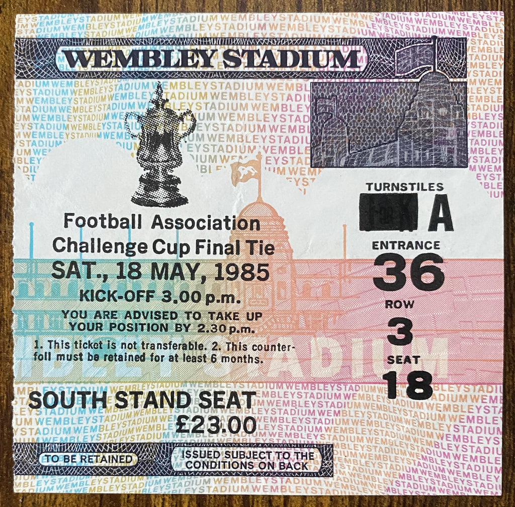 1985 ORIGINAL FA CUP FINAL TICKET EVERTON V MANCHESTER UNITED