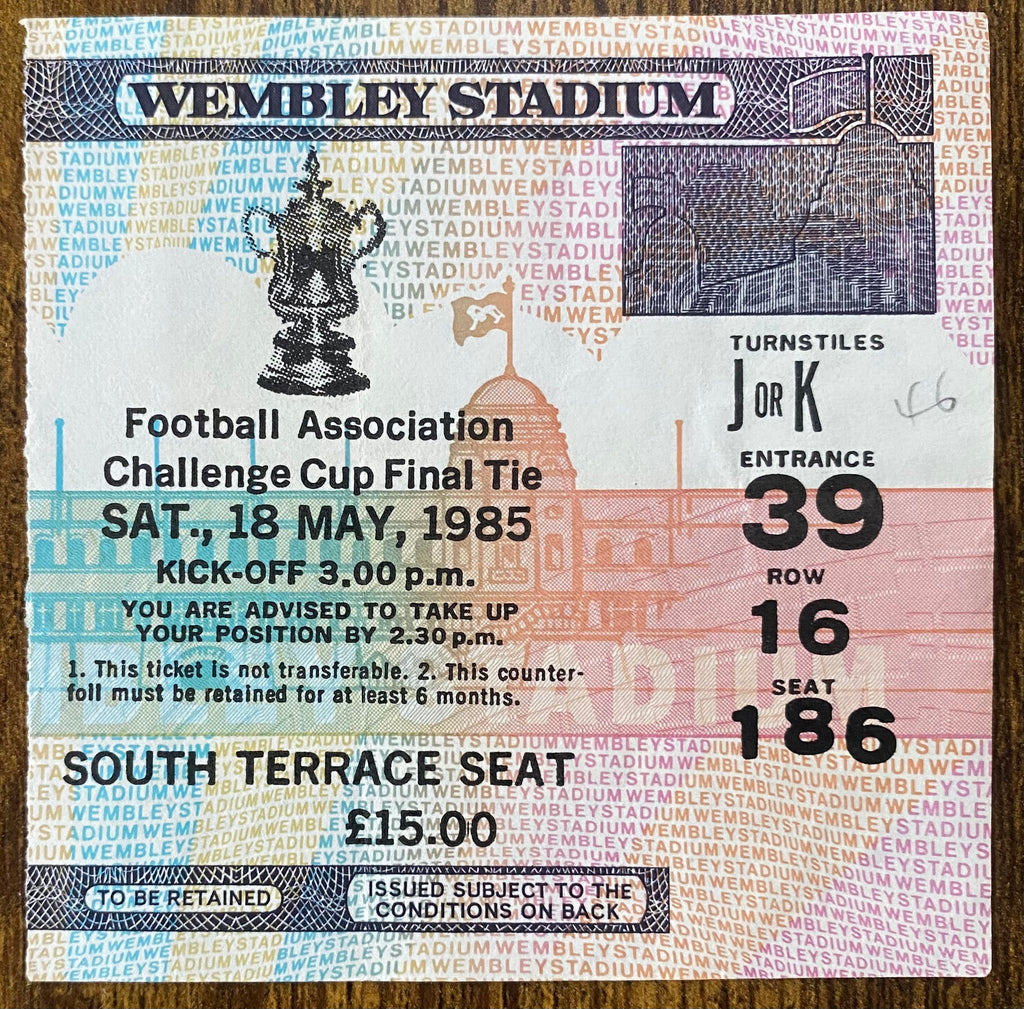 1985 ORIGINAL FA CUP FINAL TICKET EVERTON V MANCHESTER UNITED