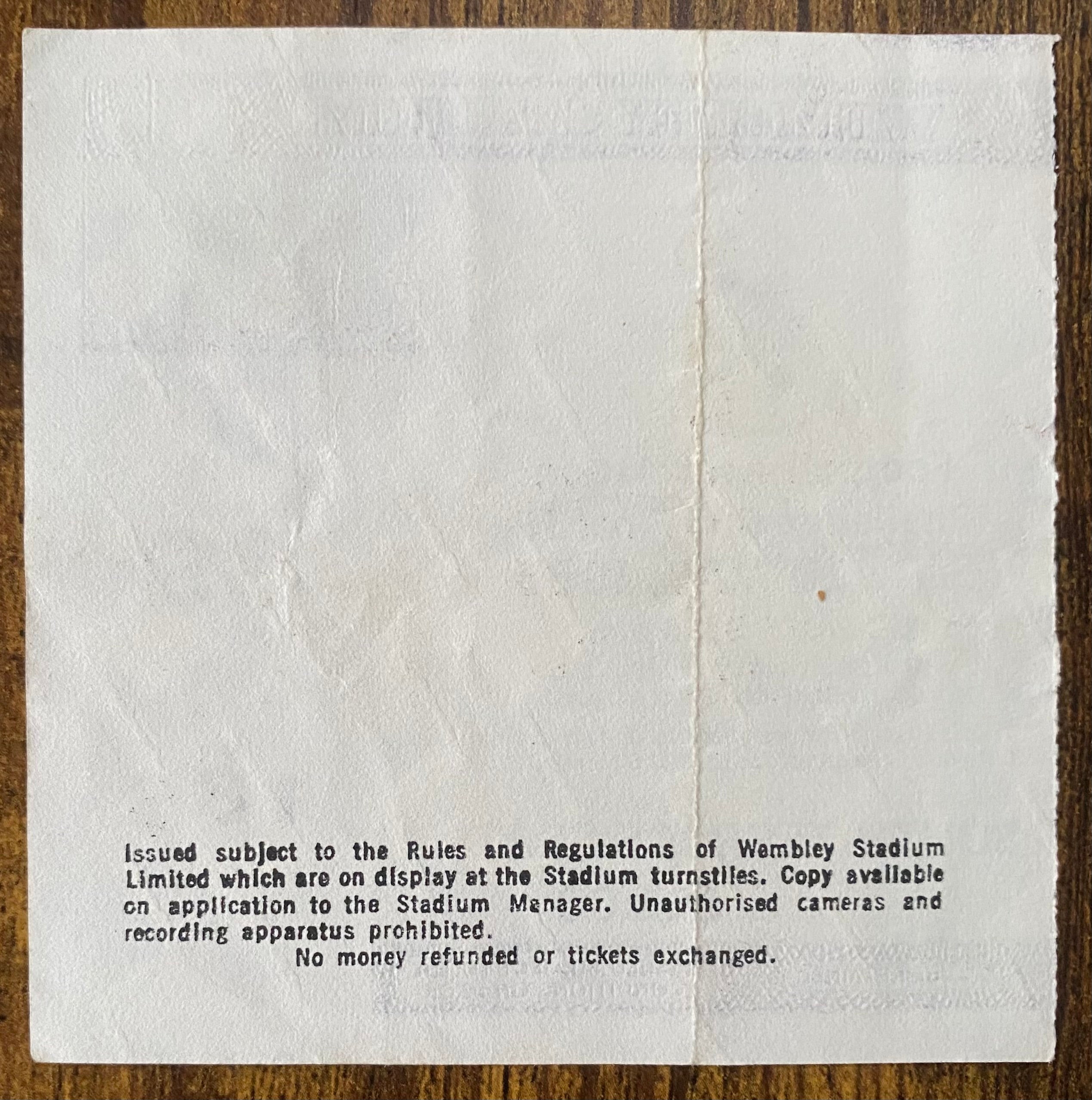 1985 ORIGINAL FA CUP FINAL TICKET EVERTON V MANCHESTER UNITED