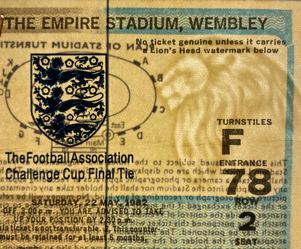1982 ORIGINAL FA CUP FINAL TICKET TOTTENHAM HOTSPUR V QUEENS PARK RANGERS