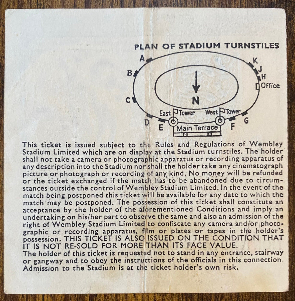 1982 ORIGINAL FA CUP FINAL TICKET TOTTENHAM HOTSPUR V QUEENS PARK RANGERS