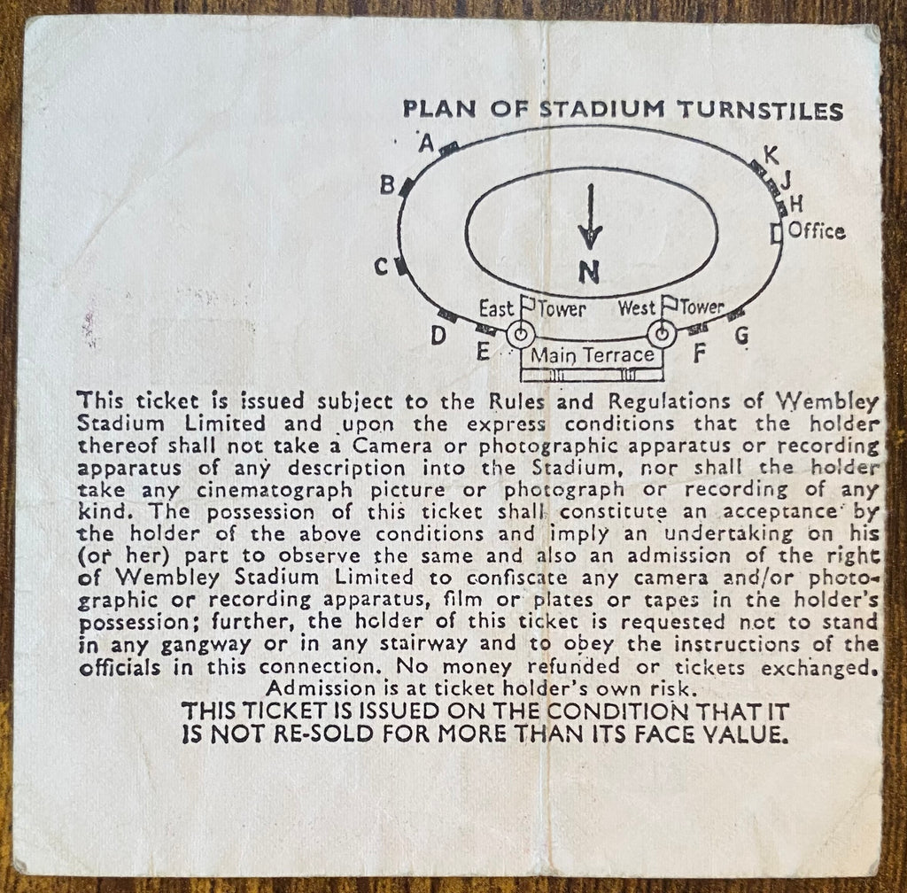 1978 ORIGINAL FA CUP FINAL TICKET IPSWICH TOWN V ARSENAL