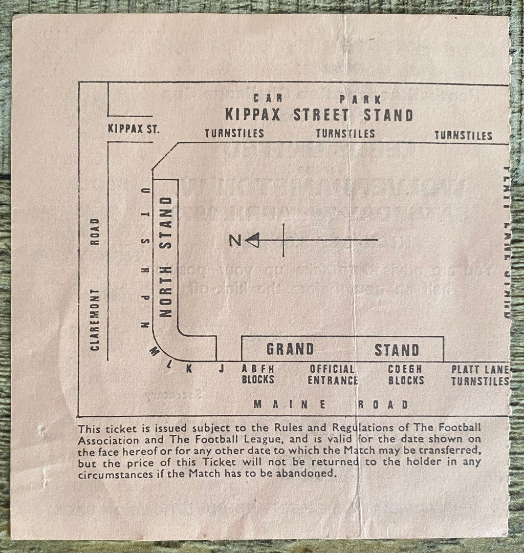 1973 ORIGINAL FA CUP SEMI FINAL TICKET LEEDS UNITED V WOLVERHAMPTON WANDERERS @ MAINE ROAD