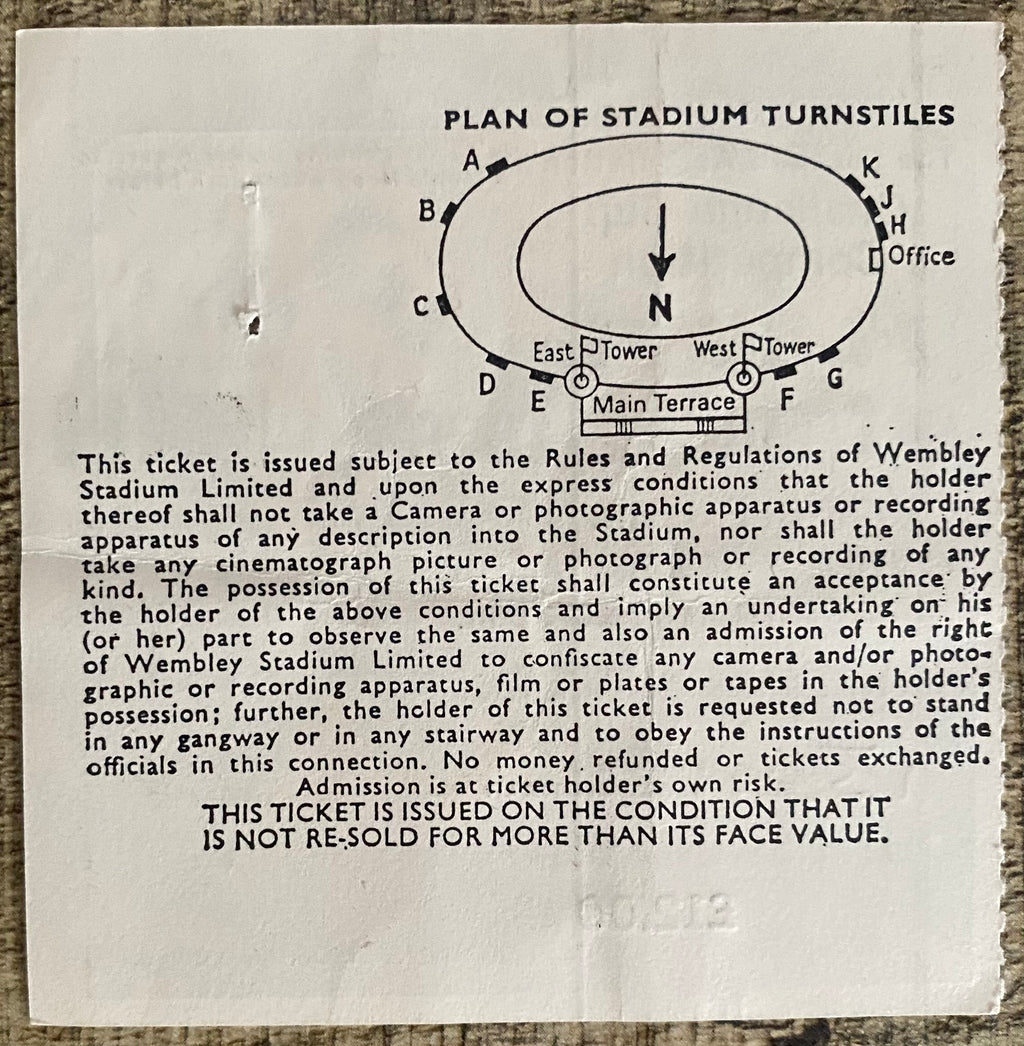 1979 ORIGINAL FA CUP FINAL TICKET ARSENAL V MANCHESTER UNITED