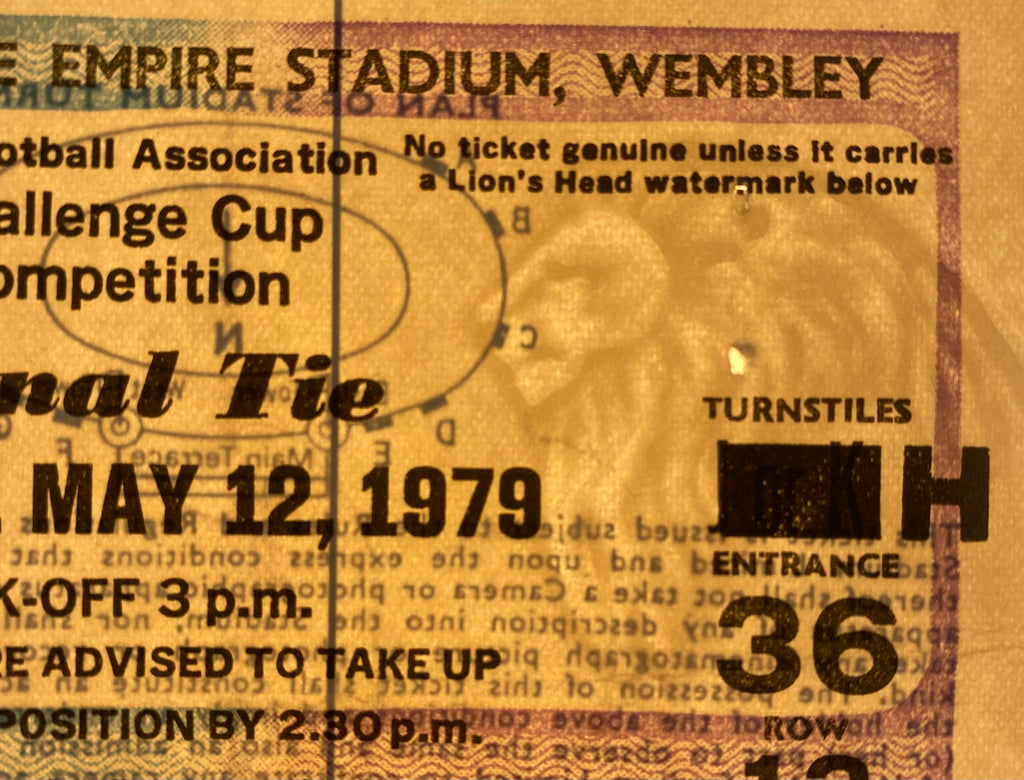 1979 ORIGINAL FA CUP FINAL TICKET ARSENAL V MANCHESTER UNITED