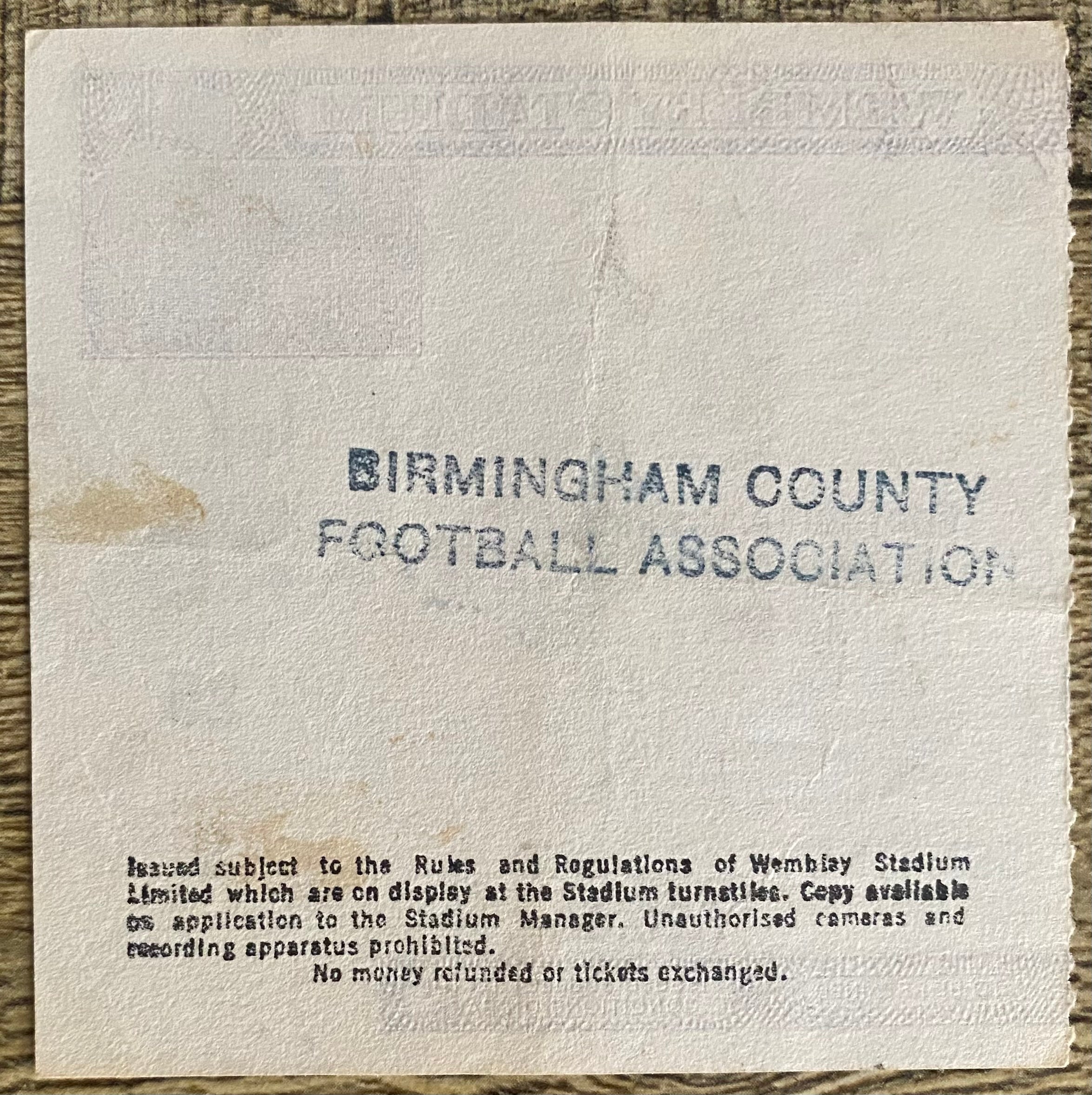 1986 ORIGINAL FA CUP FINAL TICKET EVERTON V LIVERPOOL
