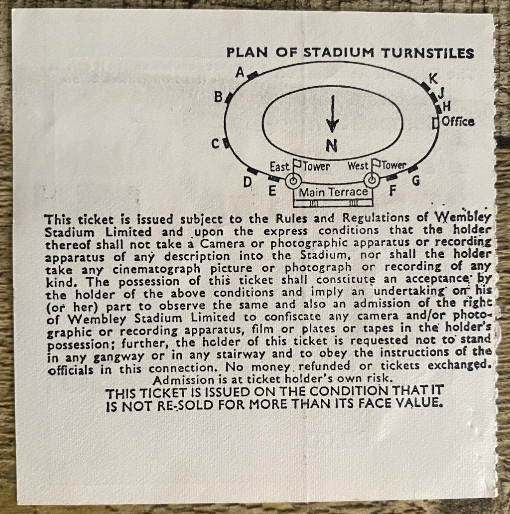 1979 ORIGINAL FA CUP FINAL TICKET ARSENAL V MANCHESTER UNITED