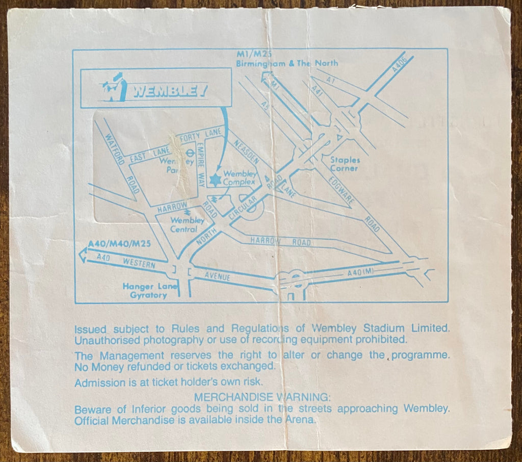 1988 ORIGINAL FA CUP FINAL TICKET WIMBLEDON V LIVERPOOL