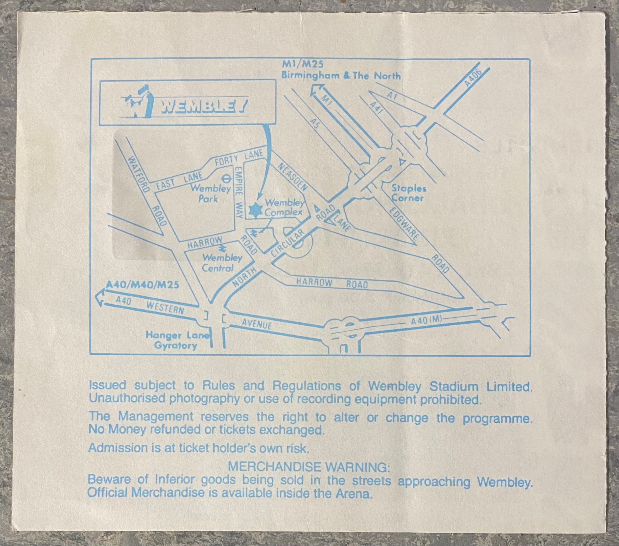 1988 ORIGINAL FA CUP FINAL TICKET WIMBLEDON V LIVERPOOL