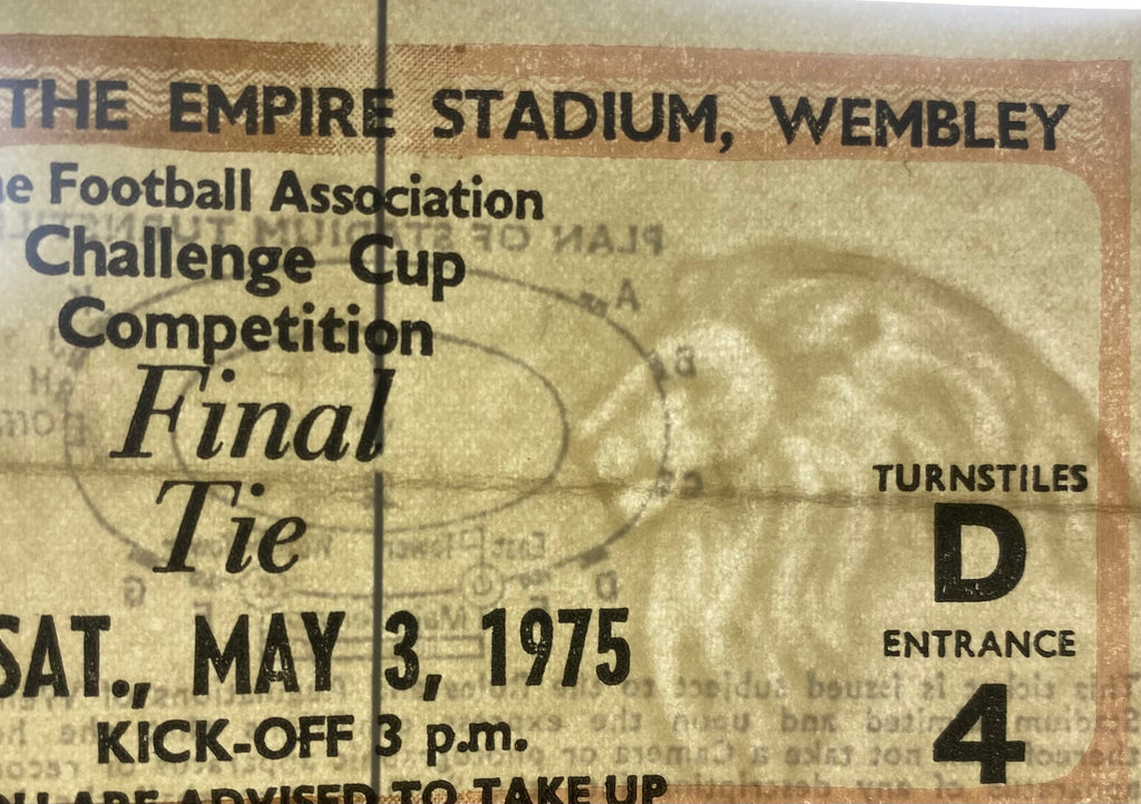 1975 ORIGINAL FA CUP FINAL TICKET WEST HAM UNITED V FULHAM