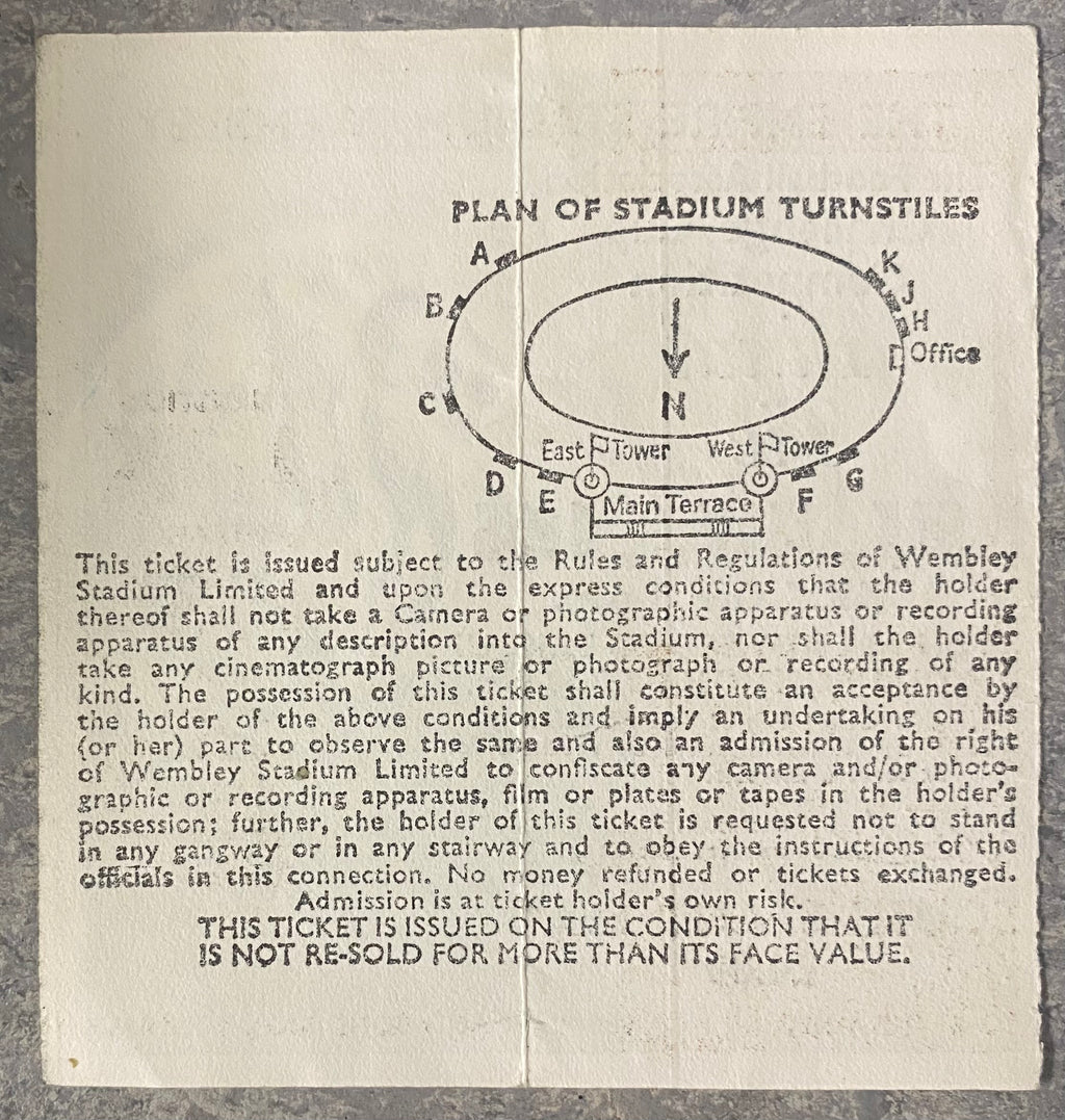 1975 ORIGINAL FA CUP FINAL TICKET WEST HAM UNITED V FULHAM