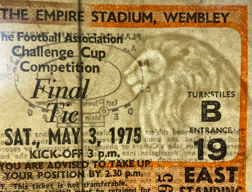 1975 ORIGINAL FA CUP FINAL TICKET WEST HAM UNITED V FULHAM