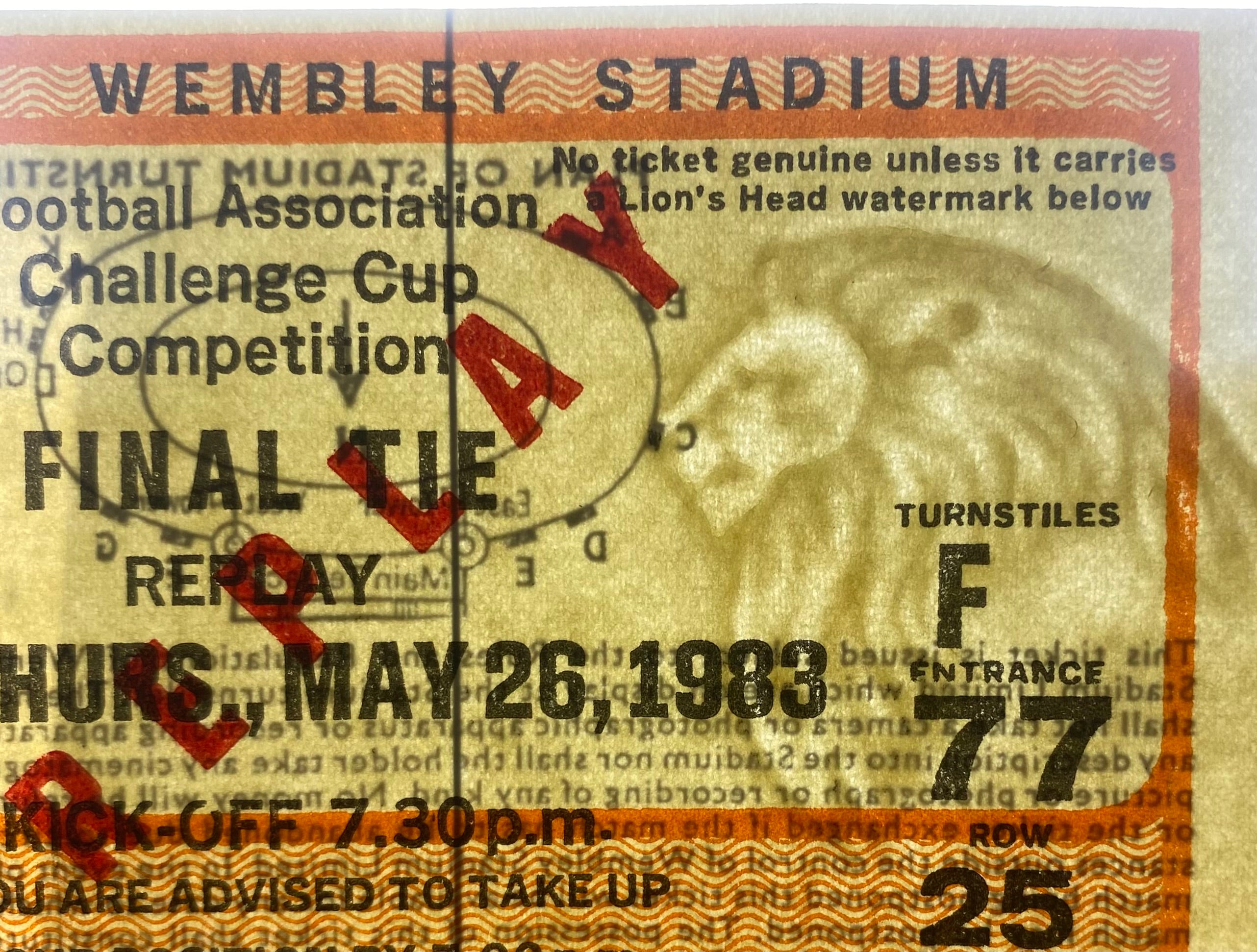 1983 ORIGINAL FA CUP FINAL REPLAY TICKET BRIGHTON AND HOVE ALBION V MANCHESTER UNITED