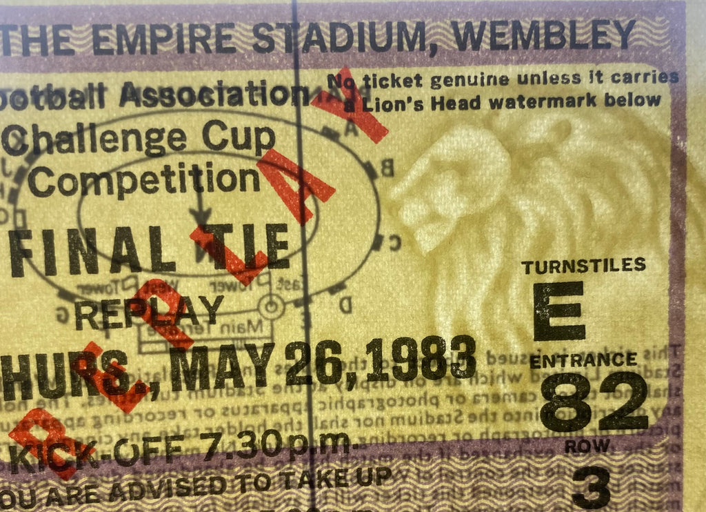 1983 ORIGINAL FA CUP FINAL REPLAY TICKET BRIGHTON AND HOVE ALBION V MANCHESTER UNITED