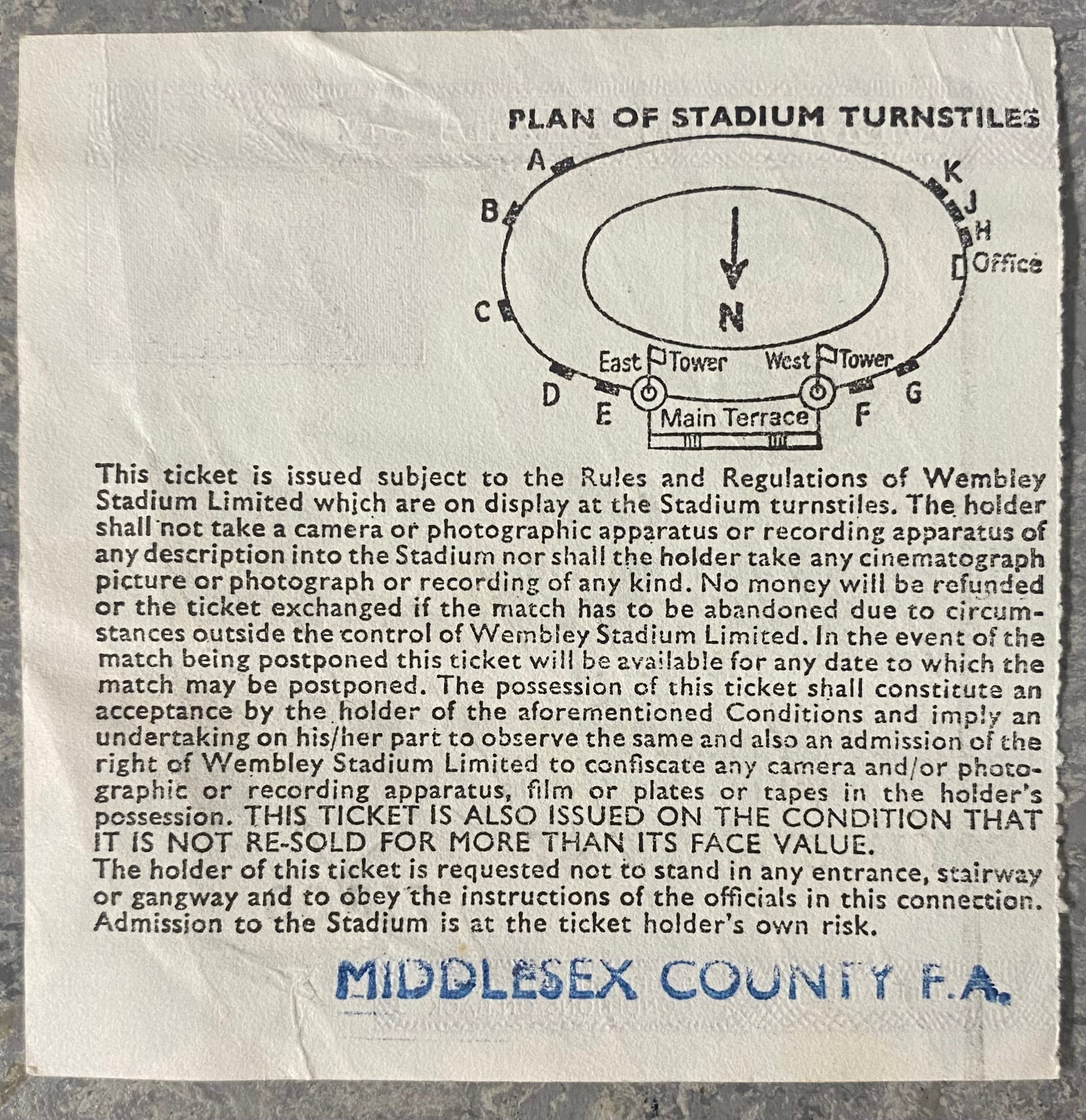 1983 ORIGINAL FA CUP FINAL TICKET BRIGHTON AND HOVE ALBION V MANCHESTER UNITED