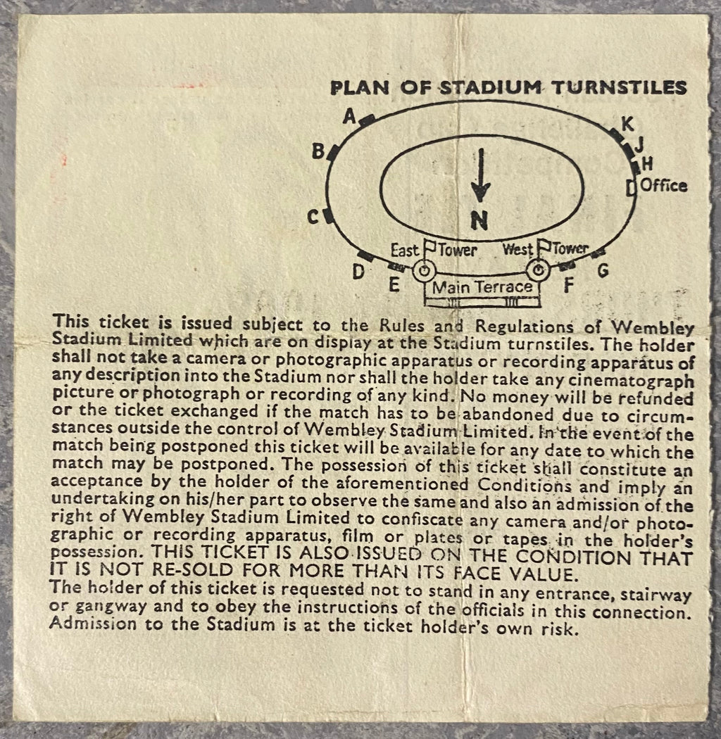 1982 ORIGINAL FA CUP FINAL REPLAY TICKET TOTTENHAM HOTSPUR V QUEENS PARK RANGERS