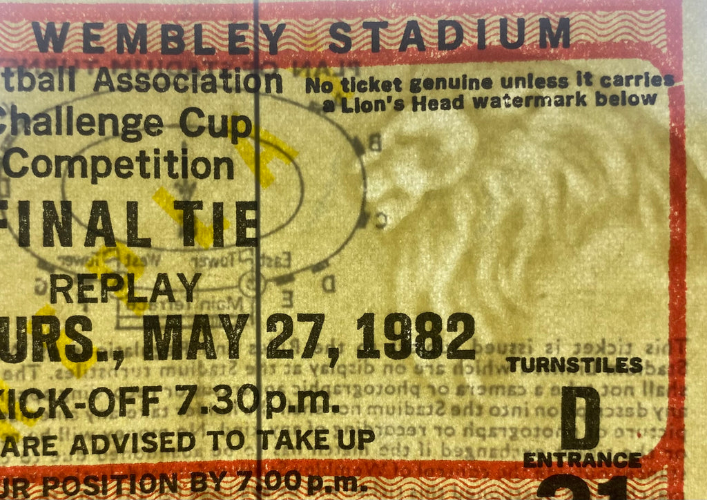 1982 ORIGINAL FA CUP FINAL REPLAY TICKET TOTTENHAM HOTSPUR V QUEENS PARK RANGERS