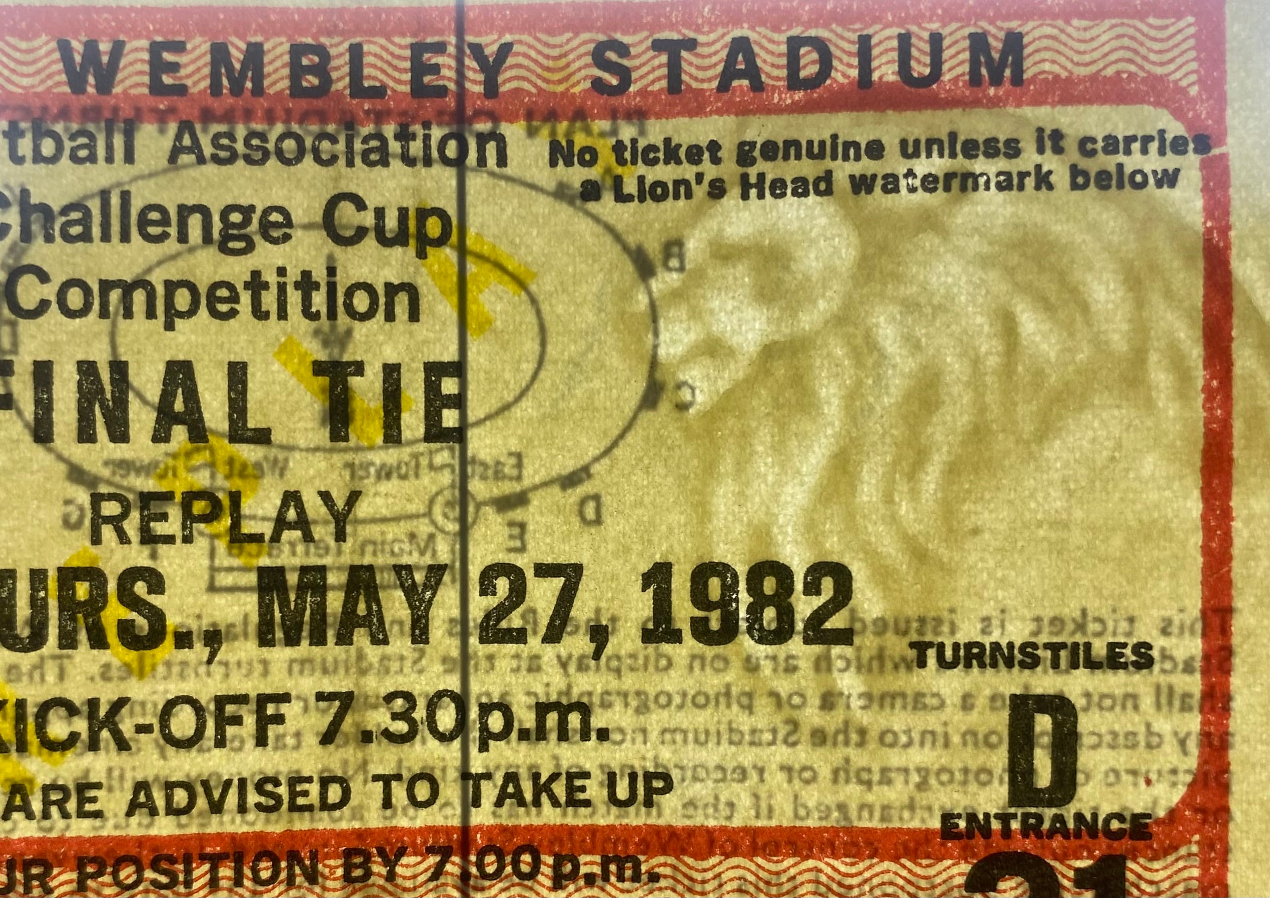1982 ORIGINAL FA CUP FINAL REPLAY TICKET TOTTENHAM HOTSPUR V QUEENS PARK RANGERS