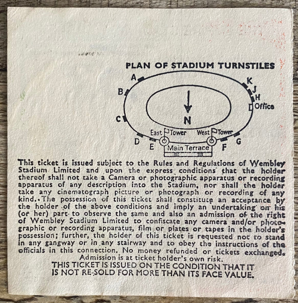 1979 ORIGINAL FA CUP FINAL TICKET ARSENAL V MANCHESTER UNITED