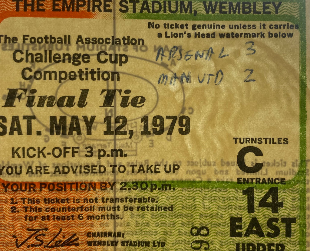 1979 ORIGINAL FA CUP FINAL TICKET ARSENAL V MANCHESTER UNITED