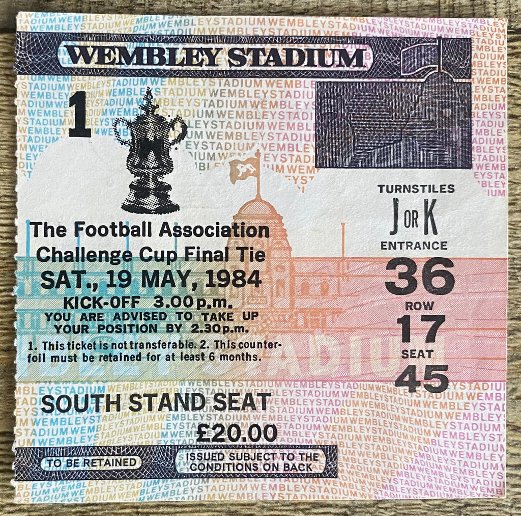 1984 ORIGINAL FA CUP FINAL TICKET EVERTON V WATFORD
