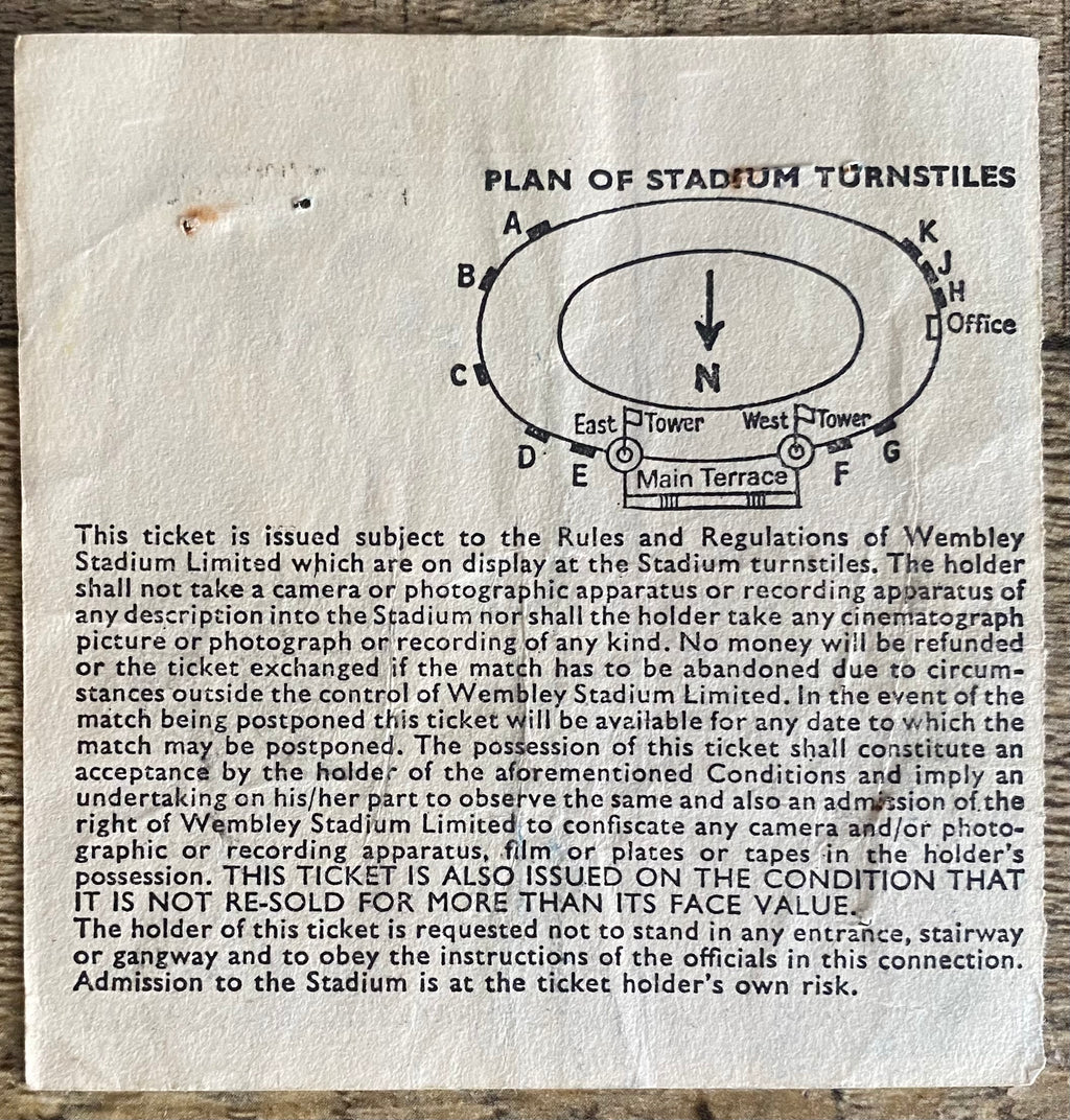 1981 ORIGINAL FA CUP FINAL TICKET TOTTENHAM HOTSPUR V MANCHESTER CITY
