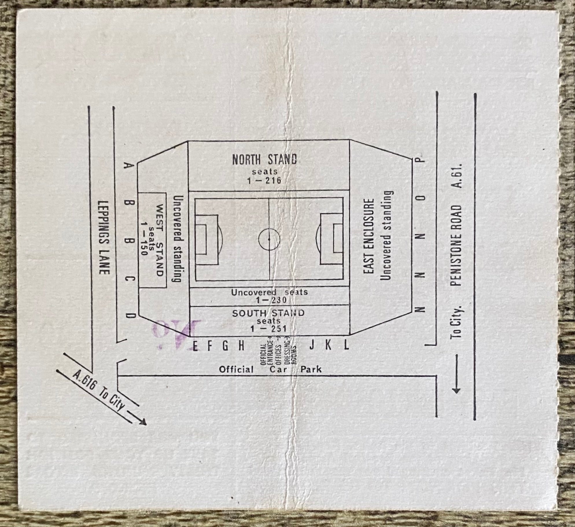 1967 ORIGINAL FA CUP SEMI FINAL TICKET TOTTENHAM HOTSPUR V BIRMINGHAM CITY @ HILLSBOROUGH