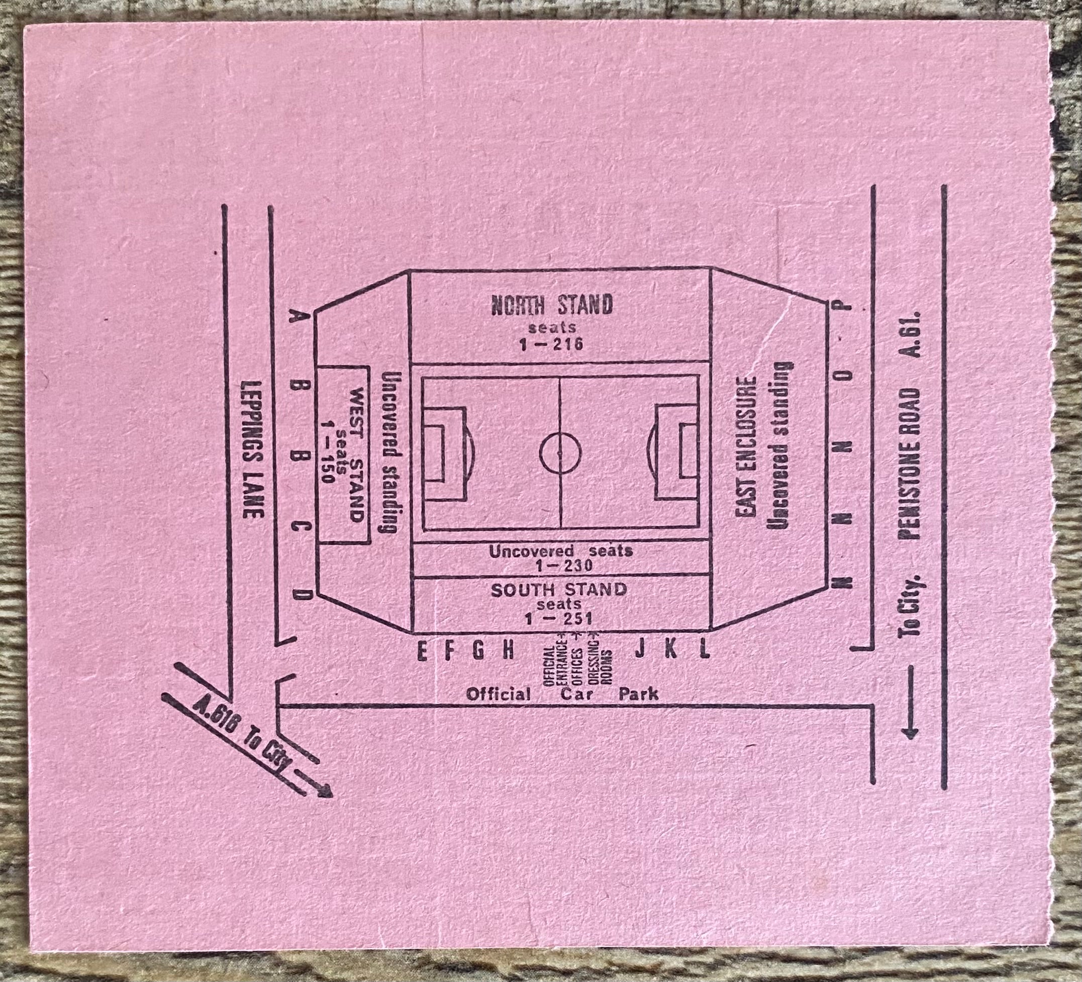 1971 ORIGINAL FA CUP SEMI FINAL TICKET STOKE CITY V ARSENAL @ HILLSBOROUGH