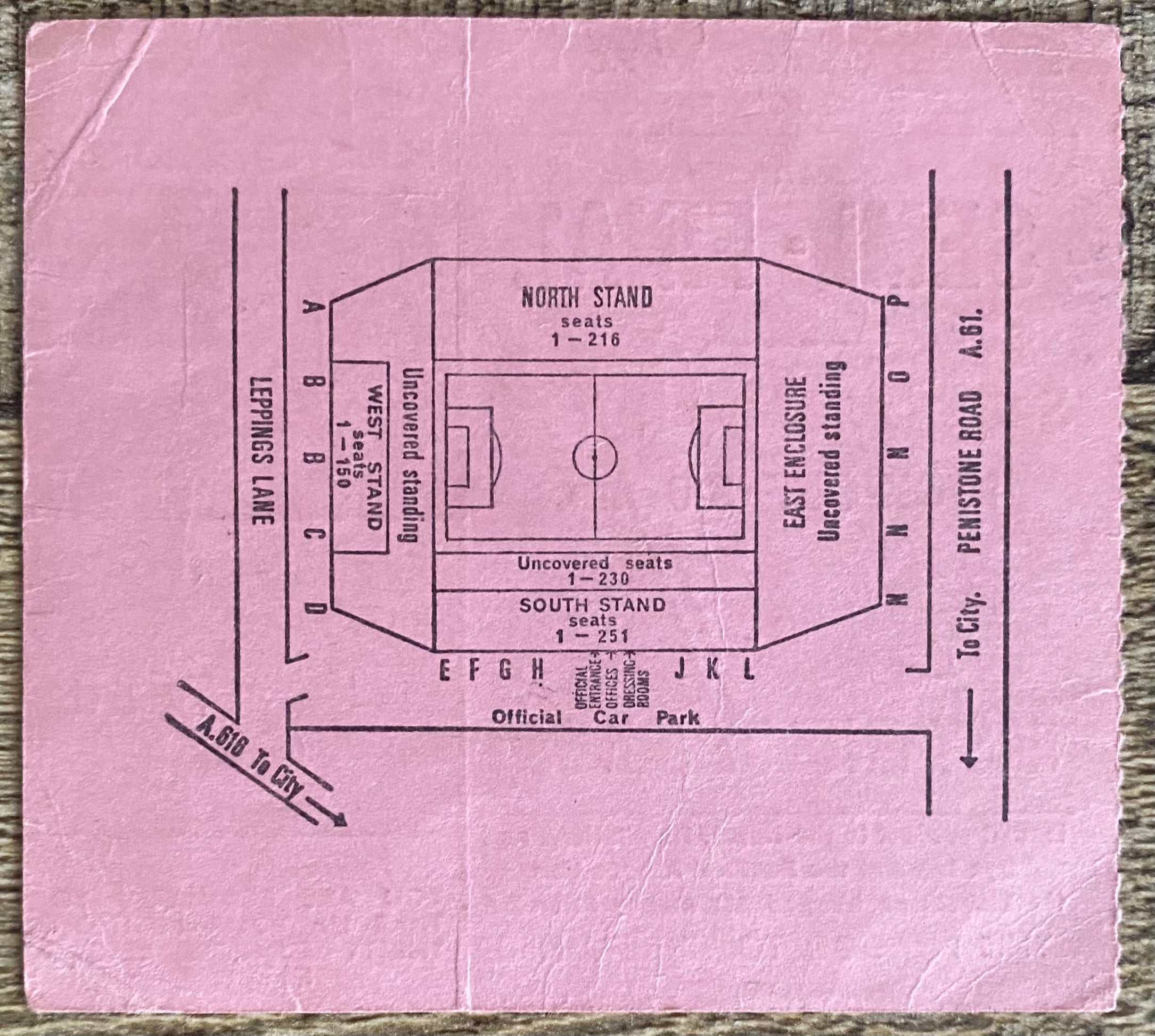 1971 ORIGINAL FA CUP SEMI FINAL TICKET STOKE CITY V ARSENAL @ HILLSBOROUGH