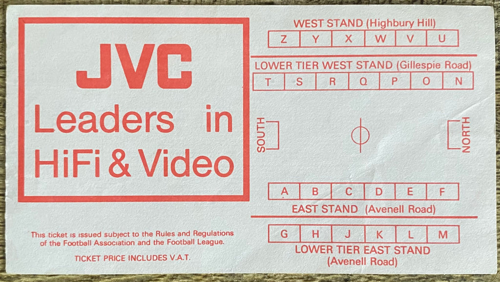 1982 ORIGINAL FA CUP SEMI FINAL TICKET QUEENS PARK RANGERS V WEST BROMWICH ALBION @ HIGHBURY