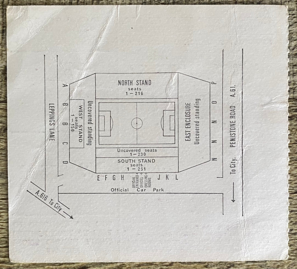 1967 ORIGINAL FA CUP SEMI FINAL TICKET TOTTENHAM HOTSPUR V BIRMINGHAM CITY @ HILLSBOROUGH