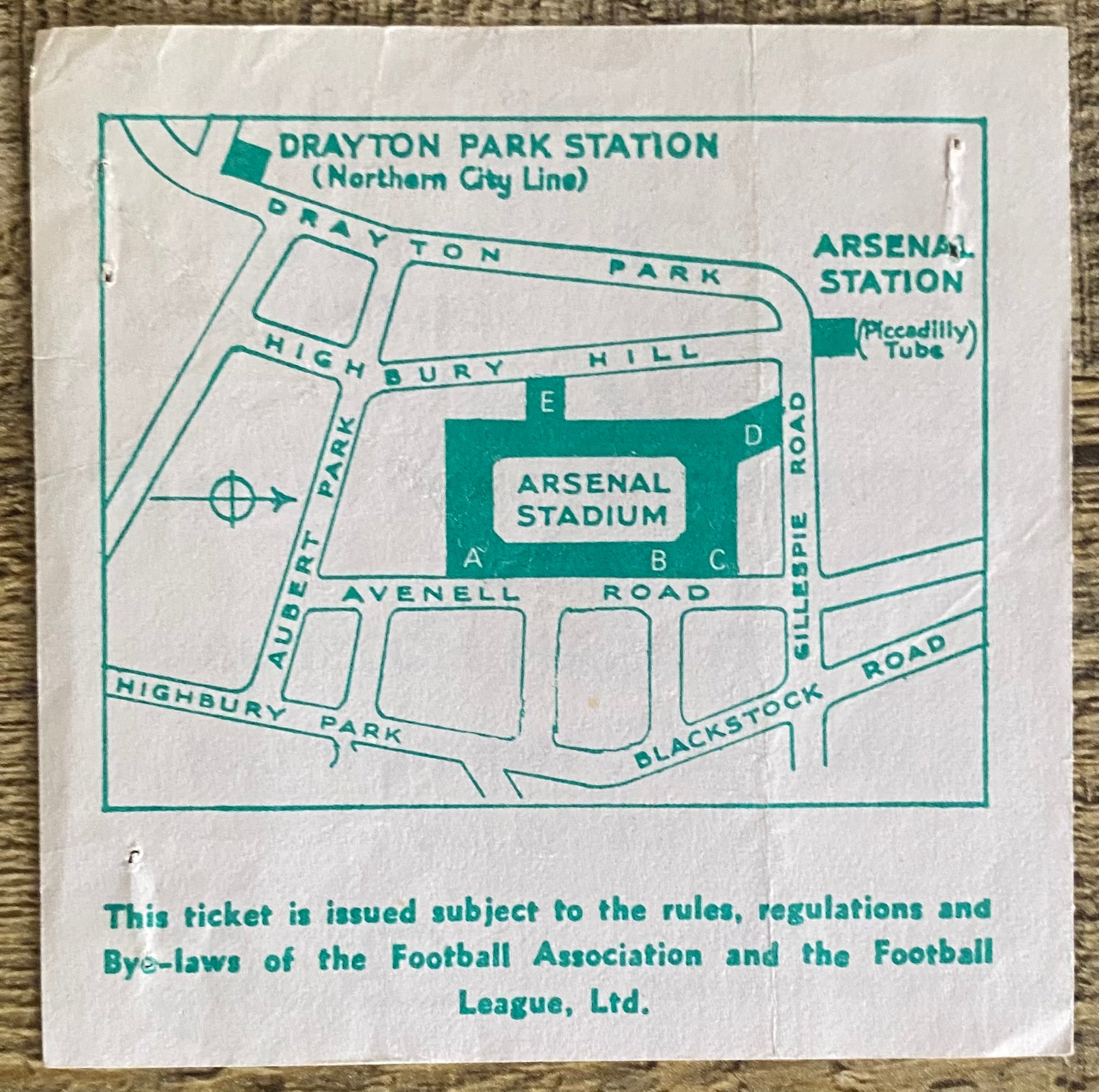 1981 ORIGINAL FA CUP SEMI FINAL REPLAY TICKET TOTTENHAM HOTSPUR V WOLVERHAMPTON WANDERERS @ HIGHBURY