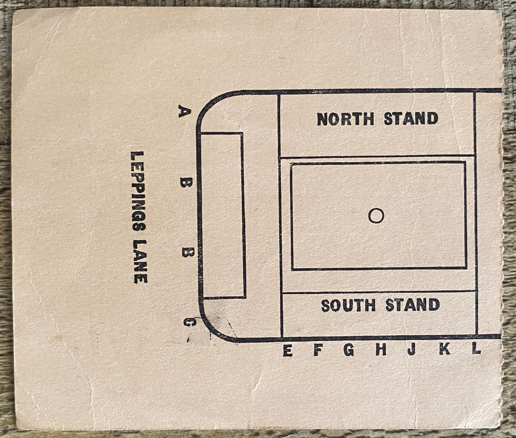1963 ORIGINAL FA CUP SEMI FINAL TICKET LIVERPOOL V LEICESTER CITY @ HILLSBOROUGH