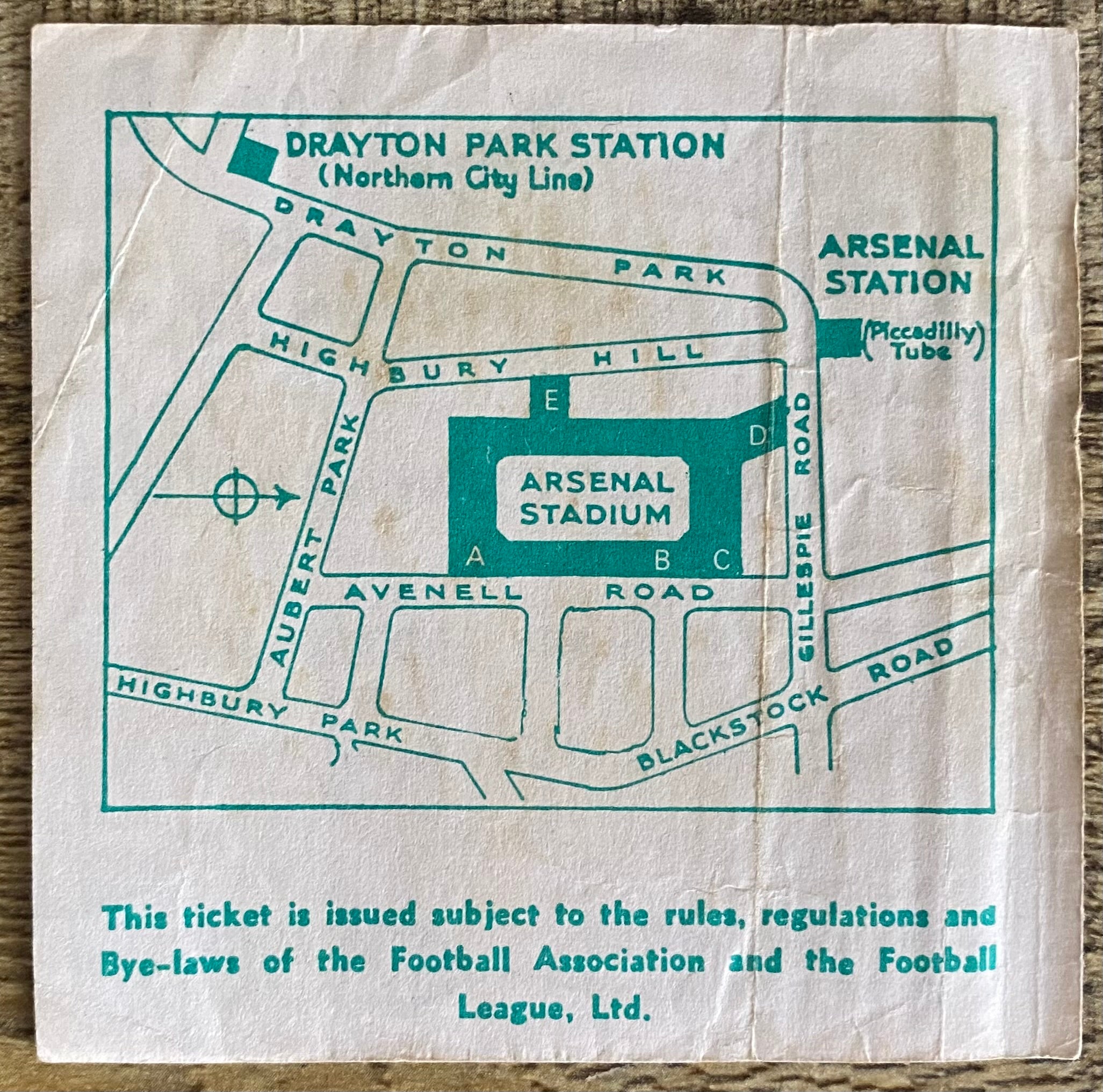 1981 ORIGINAL FA CUP SEMI FINAL REPLAY TICKET TOTTENHAM HOTSPUR V WOLVERHAMPTON WANDERERS @ HIGHBURY