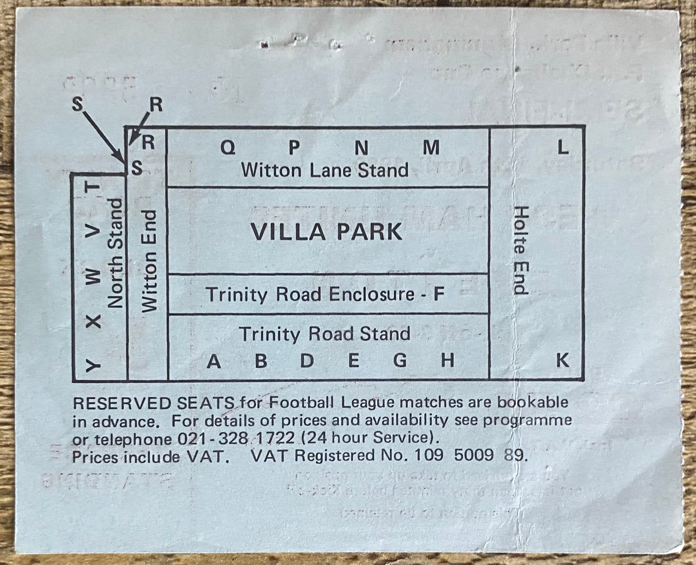 1980 ORIGINAL FA CUP SEMI FINAL TICKET WEST HAM UNITED V EVERTON @ VILLA PARK