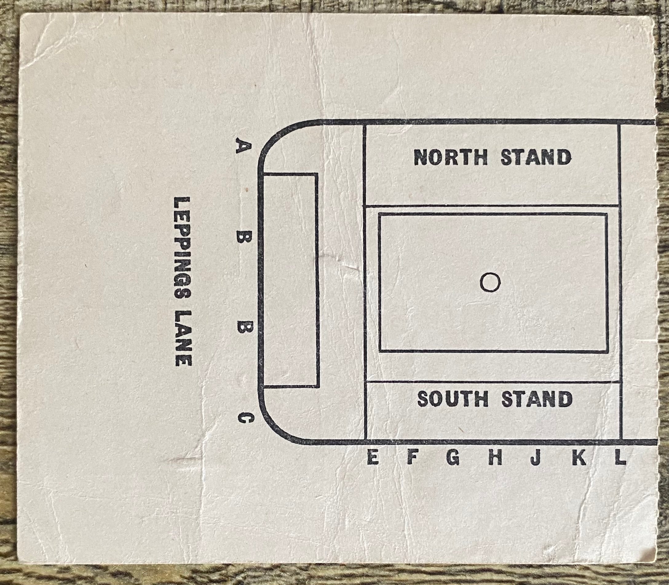 1963 ORIGINAL FA CUP SEMI FINAL TICKET LIVERPOOL V LEICESTER CITY @ HILLSBOROUGH