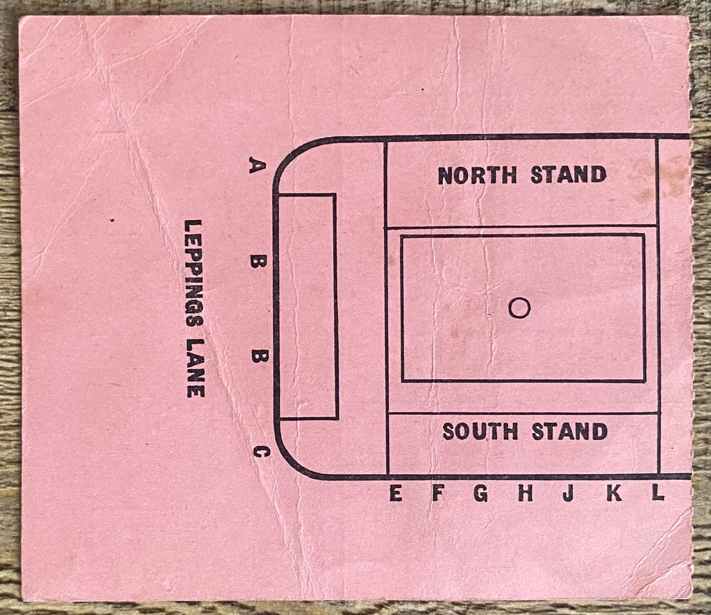 1963 ORIGINAL FA CUP SEMI FINAL TICKET LIVERPOOL V LEICESTER CITY @ HILLSBOROUGH